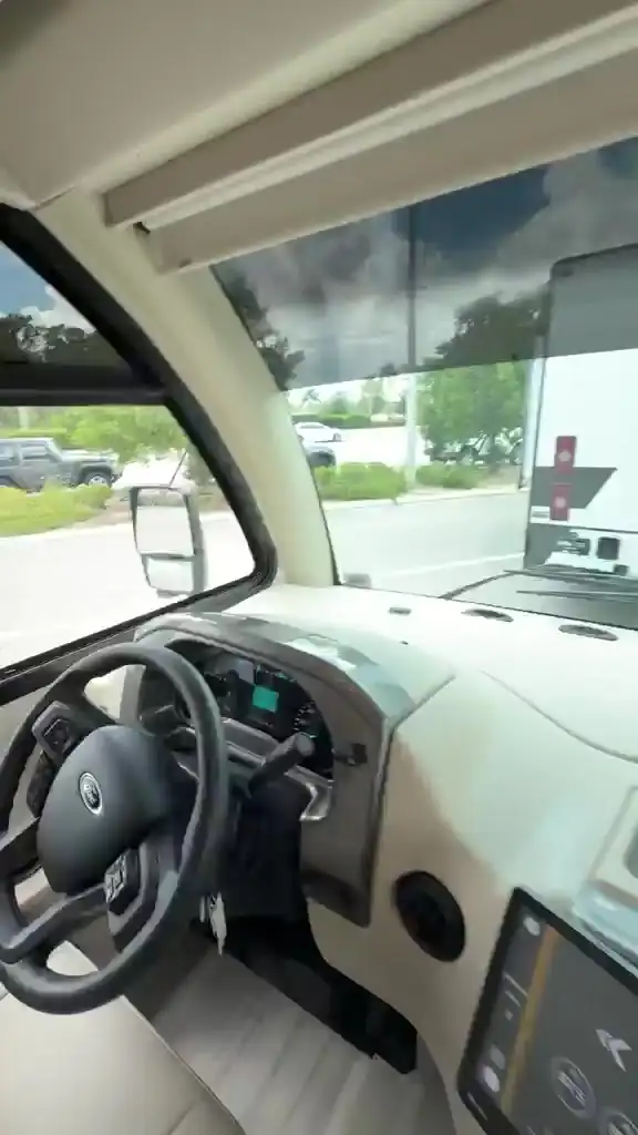 The driving position and dashboard